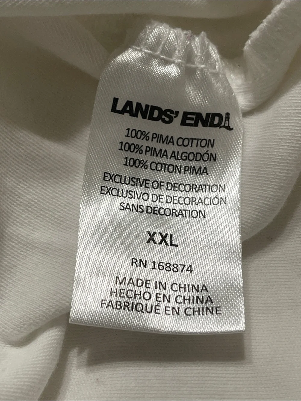 Lands' End Women's Plus Size 3/4 Sleeve‎ Cotton Supima Tunic